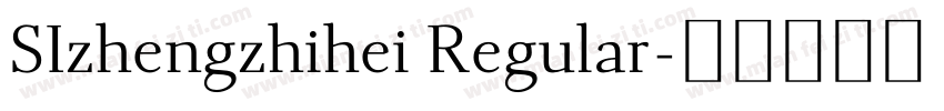 SIzhengzhihei Regular字体转换